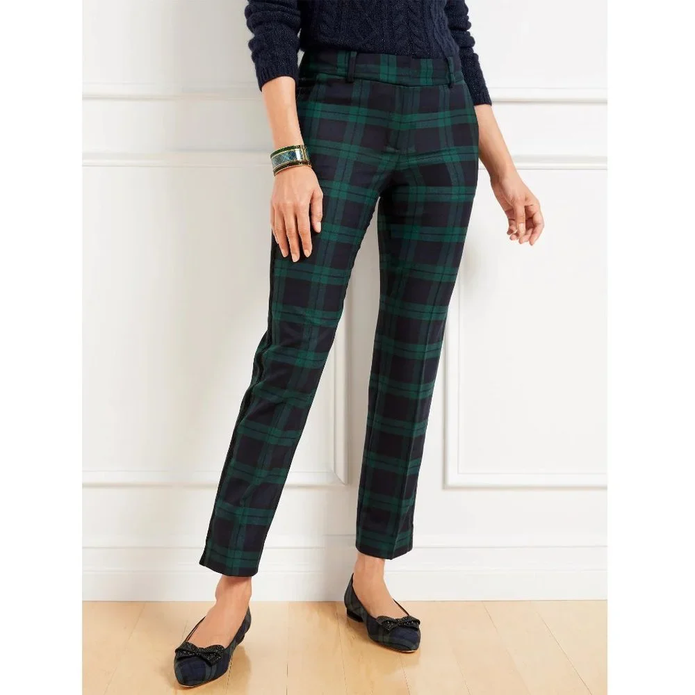 NWT Talbots Hampshire Plaid Straight Leg Ankle Length Pants